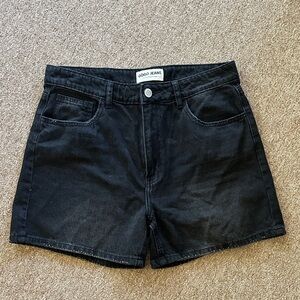 Women's Black Denim Shorts